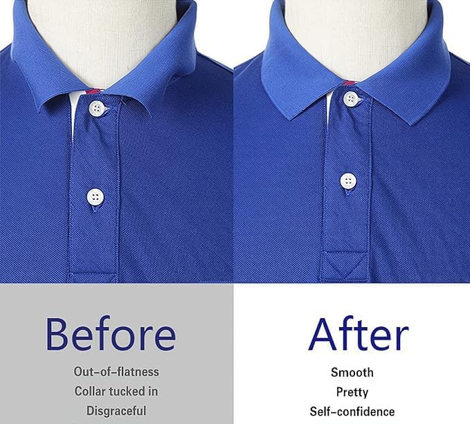 SULEPE Collar Stays for Shirts & Polo’s. Fashion Hack for Plastic Collar Stay 24hr Hold, Polo Shirt Collar Fixed (120 Dots) - Image 5